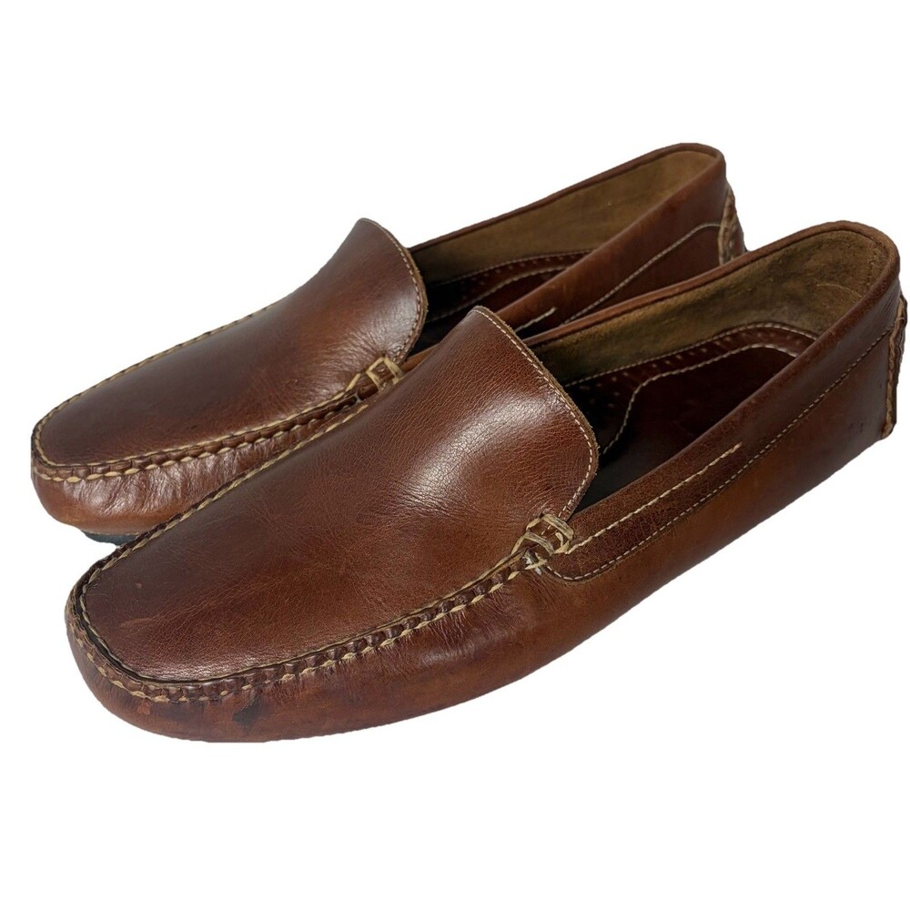 GH Bass Loafers Premier Collection Bel Air Brown Leather Slip On Mens US Sz 11